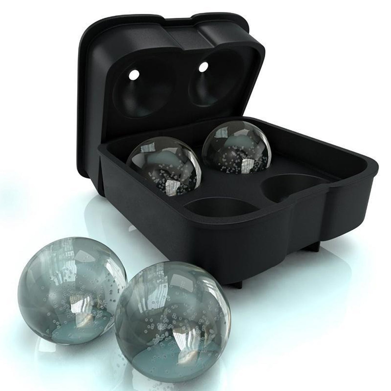 7164 Ice Trays for Freezer Whiskey Ice Cube Plastic Ball Maker Mold Sphere Mould 4 Holes New Ice Balls Party Brick Round Tray Bar Tool ice for Whiskey DeoDap 7164 Ice Trays for Freezer Whiskey Ice Cube Plastic Ball Maker Mold Sphere Mould 4 Holes New Ice Balls Party Brick Round Tray Bar Tool ice for Whiskey DeoDap